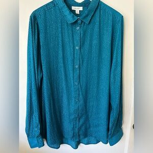 Teal Button-Up Shirt